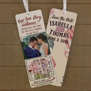 Customized Save The Date Bookmark, Save The Date, Bookmark Invitation, Bookmark Save The Date, Personalized Bookmark, Unique Save The Date