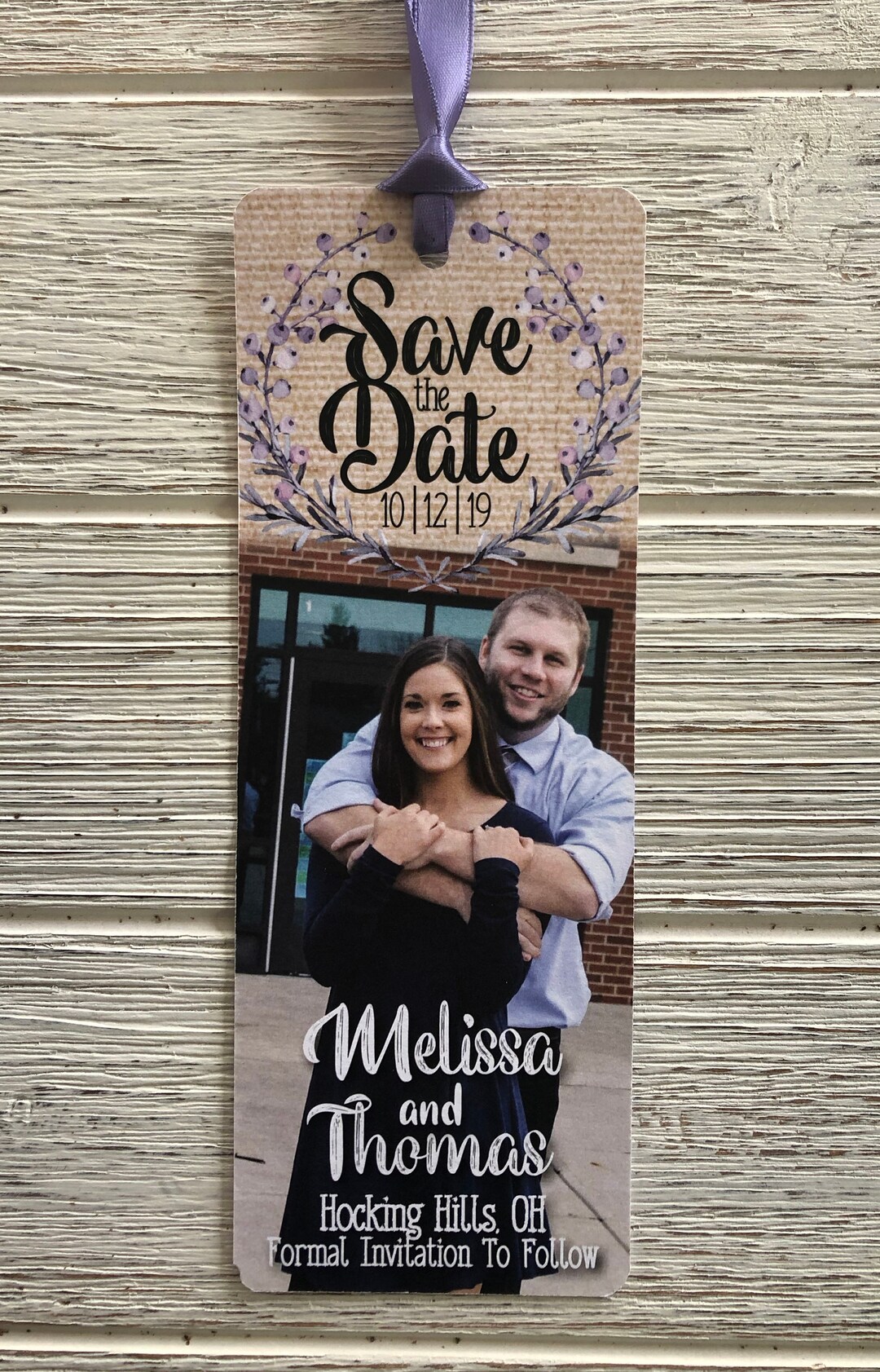 Customized Save the Date Bookmark, Save the Date, Bookmark Invitation