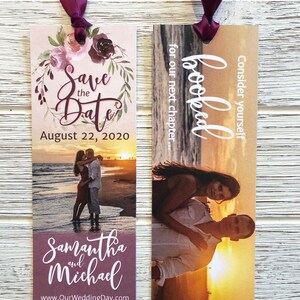 Customized Save The Date Bookmark, Save The Date, Bookmark Invitation, Bookmark Save The Date, Personalized Bookmark, Unique Save The Date