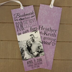 Customized Save The Date Bookmark, Save The Date, Bookmark Invitation, Bookmark Save The Date, Personalized Bookmark, Unique Save The Date
