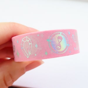 Trinkets Holographic Washi Tape, Witchcraft & Wizardry, washi tape, holographic foil, rainbow, crafting, scrap booking, planner accessories