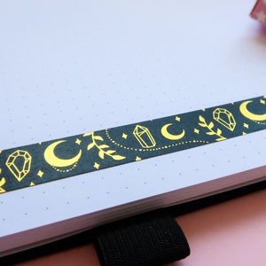 Magic Moon Gold Foil Washi Tape, moon phase, magick, Witchcraft & Wizardry, washi tape, crafting, scrap booking, planner accessories