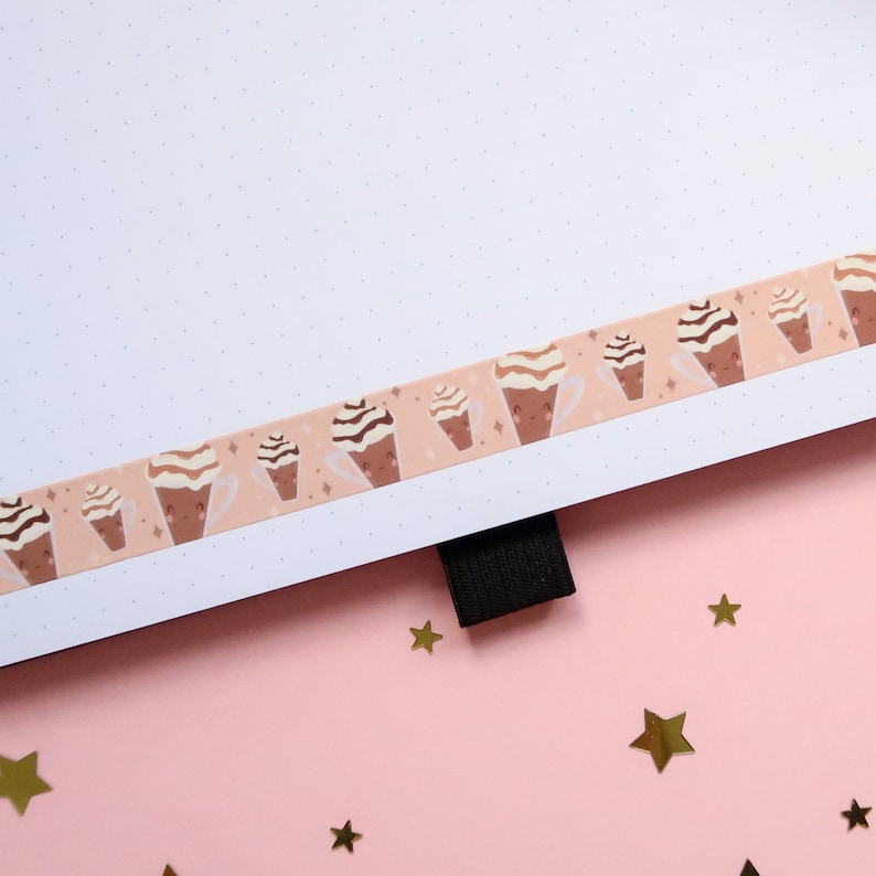 coffee crafting love you a latte washi tape coffee lover kawaii planner accessories Latte Washi Tape scrap booking