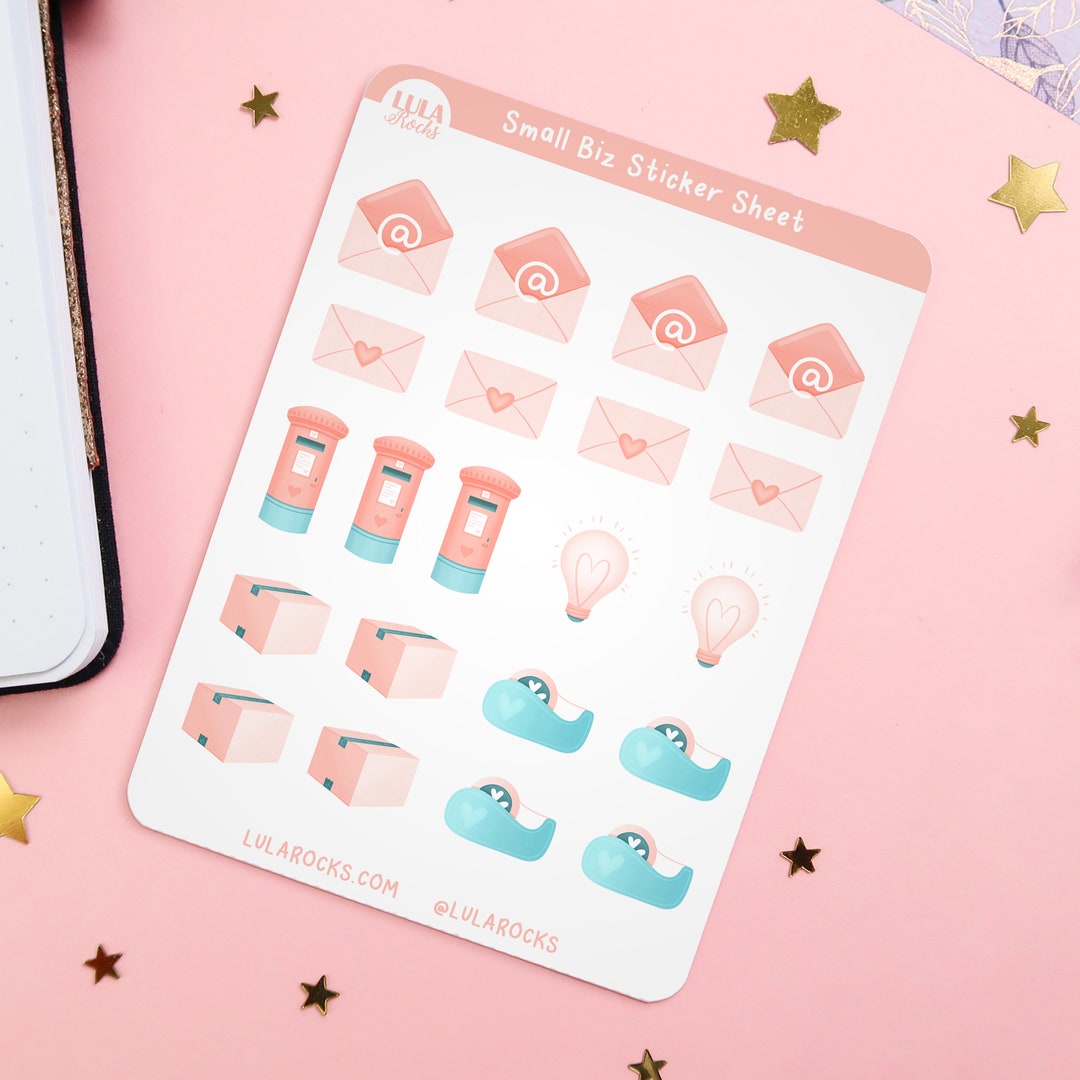 Small Business Sticker Sheet, Cute, Planner Sticker, Bujo, Bullet