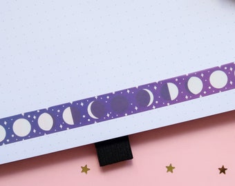 Moon Phase Washi Tape, moon phase, moon lover, celestial, full moon, crafting, scrap booking, planner accessories