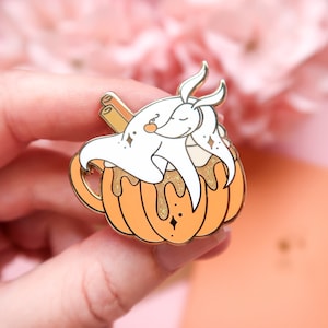 Pumpkin Spice Zero, Glitter Pin, Cute Enamel Pin, Pin Badge, Stocking Stuffer, halloween, spooky, spoopy, Pumpkin spiced latte
