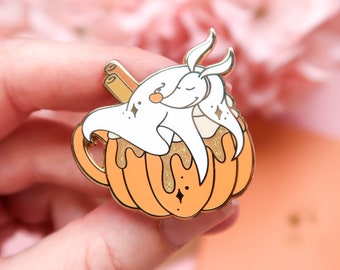 Pumpkin Spice Latte Zero Enamel Pin · Autumn Coffee Pin Badge · Cute Fall Pins for Jackets & Bags