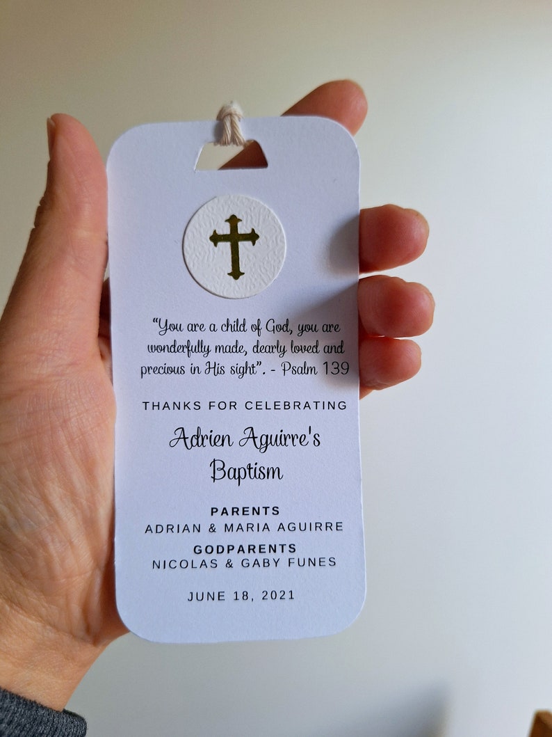 Baptism favor cards, Baptism favors, Baptism cards, Baptism memories, Baptism cards, Christening/First Communion bookmarks/tags zdjęcie 7