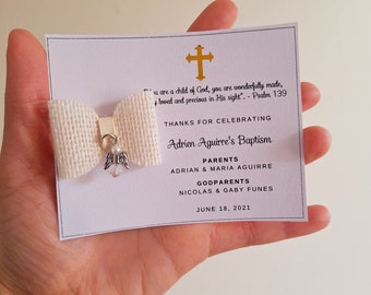 Christening Bow Angel Brooch, Guest Favors, Mini Rosary Favor Baptism, Communion Favors Bulk, Confirmation Keepsake, Catholic Favors Guest