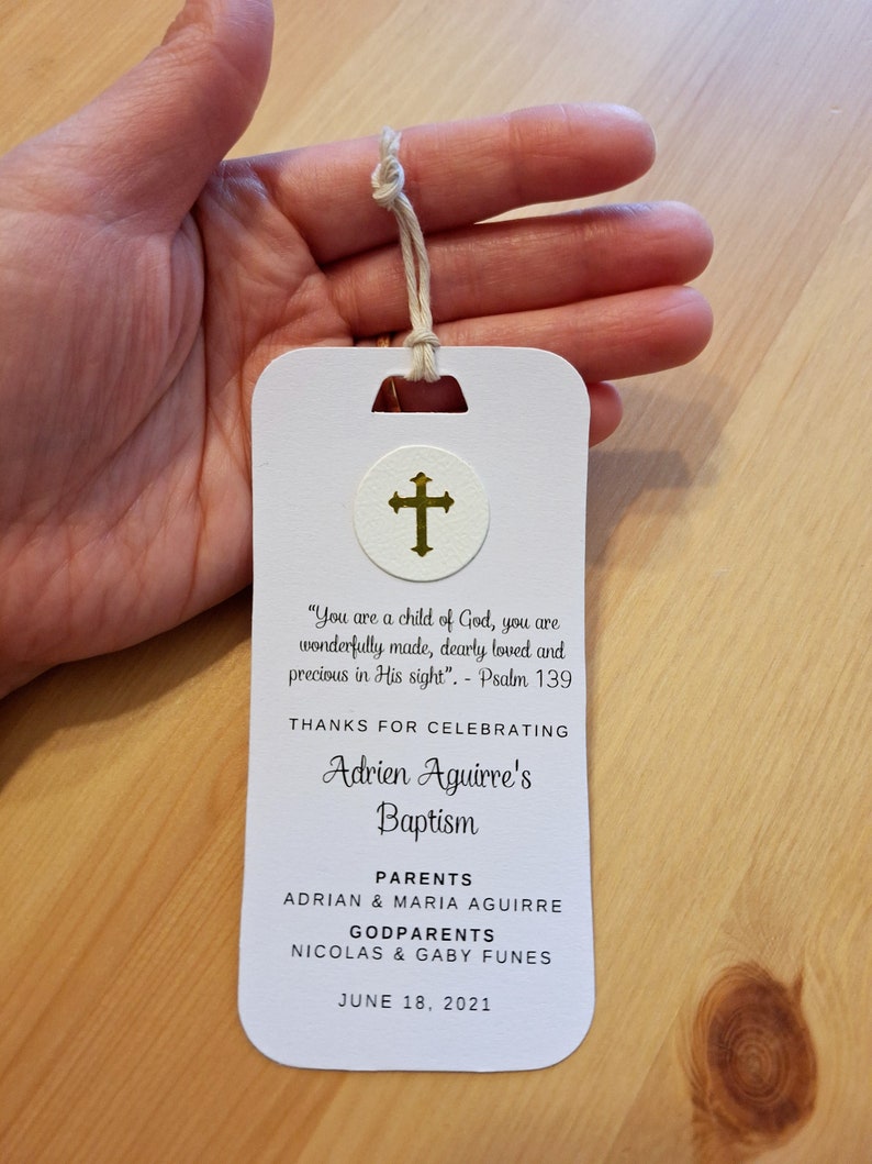 Baptism favor cards, Baptism favors, Baptism cards, Baptism memories, Baptism cards, Christening/First Communion bookmarks/tags zdjęcie 6