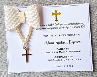 One-of-a-kind Christening Guest Favors, Mini Rosary BroochFavor Baptism, Communion Favors Bulk, Confirmation Keepsake, Catholic Favors Guest