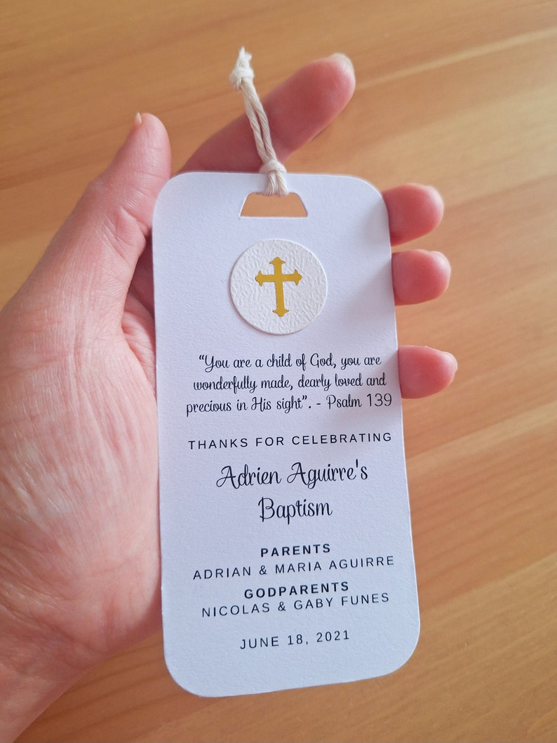 Baptism favor cards, Baptism favors, Baptism cards, Baptism memories, Baptism cards, Christening/First Communion bookmarks/tags zdjęcie 2