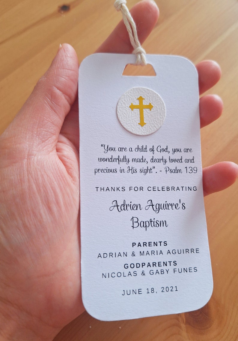 Baptism favor cards, Baptism favors, Baptism cards, Baptism memories, Baptism cards, Christening/First Communion bookmarks/tags zdjęcie 1