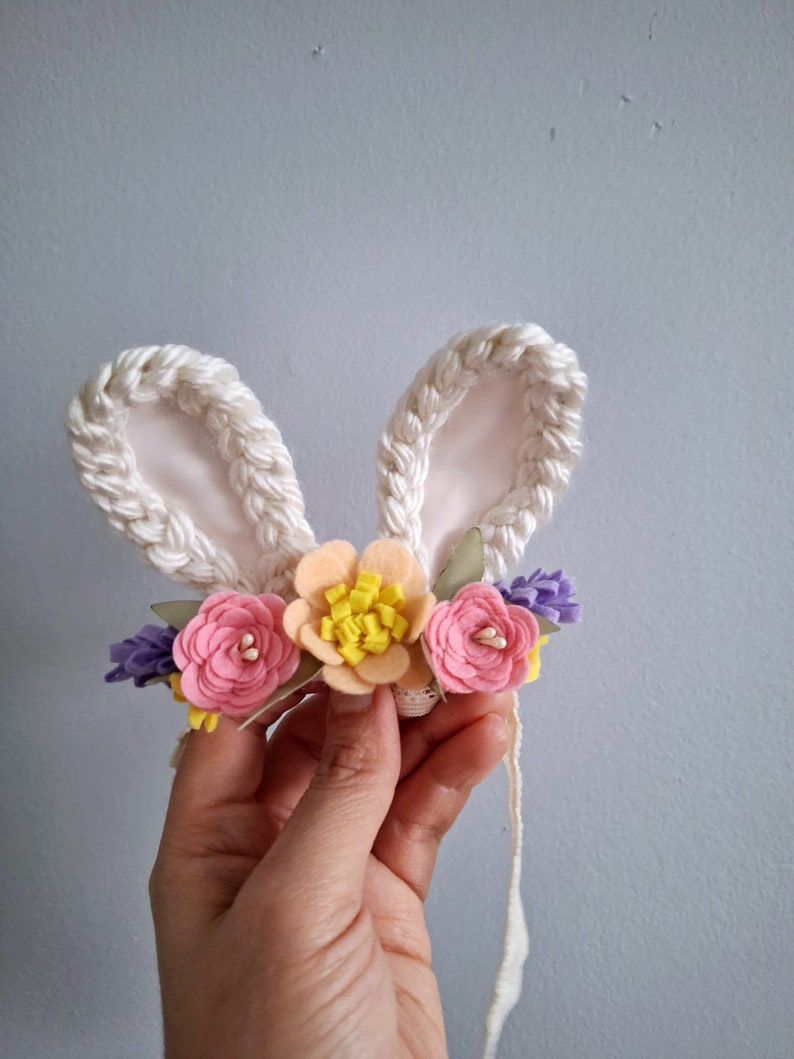 Bunny Ears Headband Peach