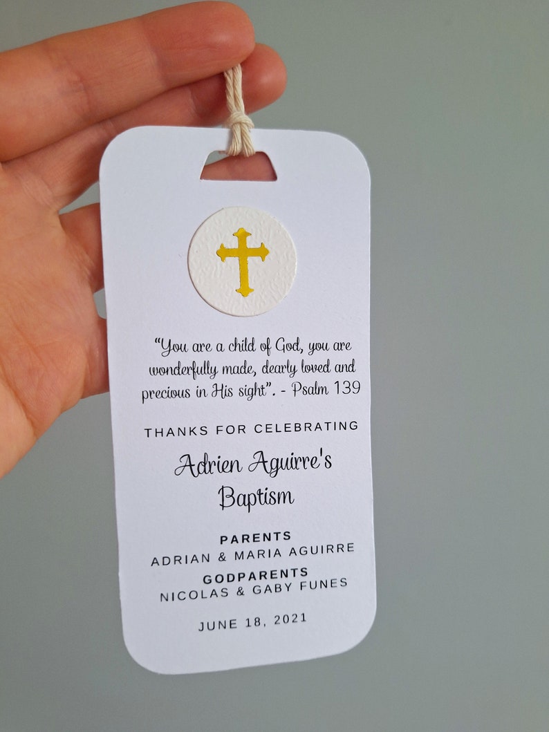 Baptism favor cards, Baptism favors, Baptism cards, Baptism memories, Baptism cards, Christening/First Communion bookmarks/tags zdjęcie 3