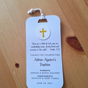 Baptism favor cards, Baptism favors, Baptism cards, Baptism memories, Baptism cards, Christening/First Communion bookmarks/tags zdjęcie 4