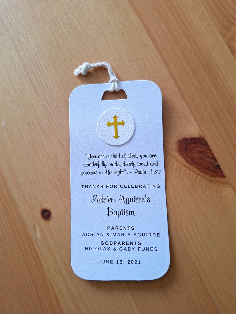 Baptism favor cards, Baptism favors, Baptism cards, Baptism memories, Baptism cards, Christening/First Communion bookmarks/tags zdjęcie 4