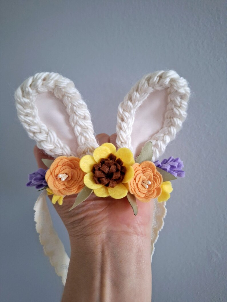 Bunny Ears Headband Sunflower