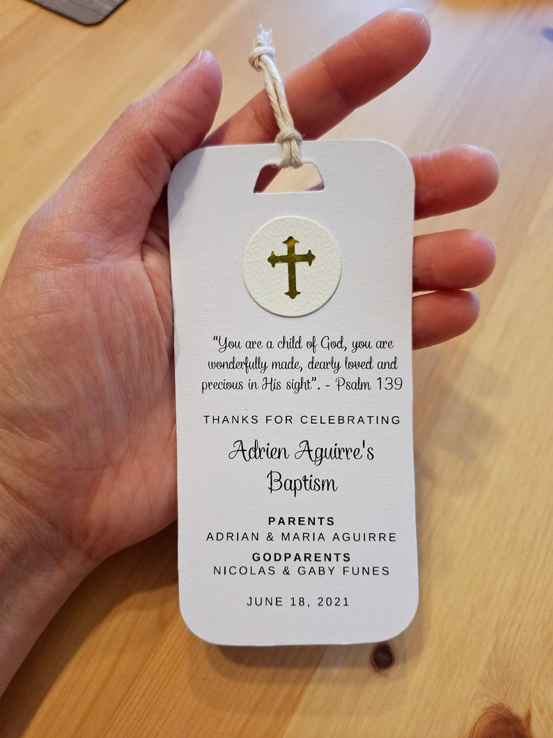 Baptism favor cards, Baptism favors, Baptism cards, Baptism memories, Baptism cards, Christening/First Communion bookmarks/tags zdjęcie 8