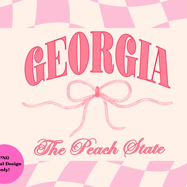 Georgia png, Georgia the peach state png, the peach state png, Georgia digital download, pink Georgia png, preppy Georgia