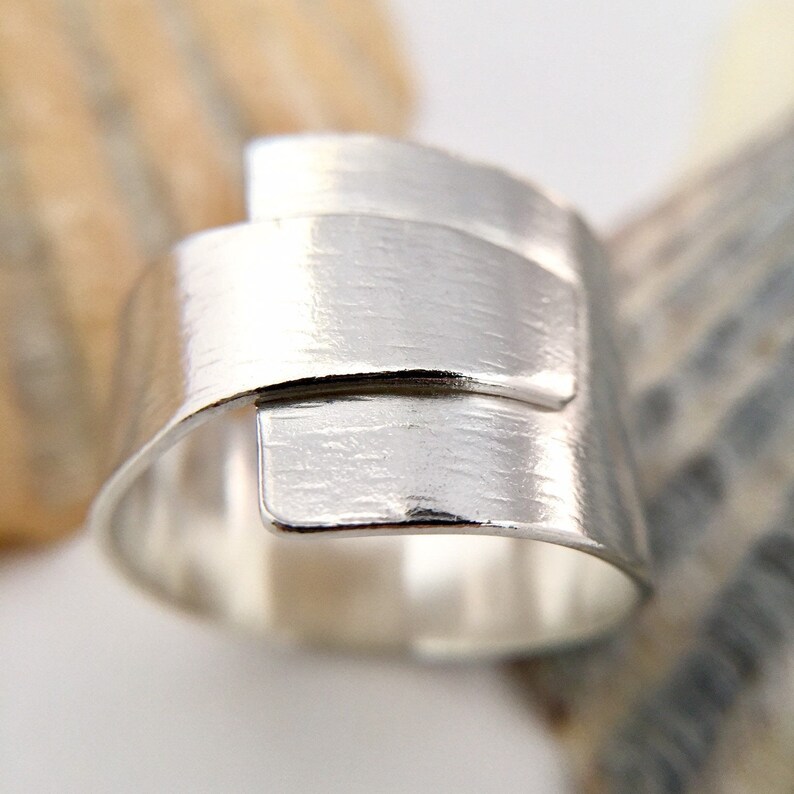 Sterling Silver Wrap Around Ring Textured Silver Statement Etsy UK
