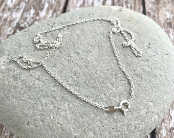 18 Inch 925 Sterling Silver 1.7mm Belcher Chain, 45 cm 925 Sterling Silver 1.7mm Belcher Chain, Dainty and Delicate Silver Chain