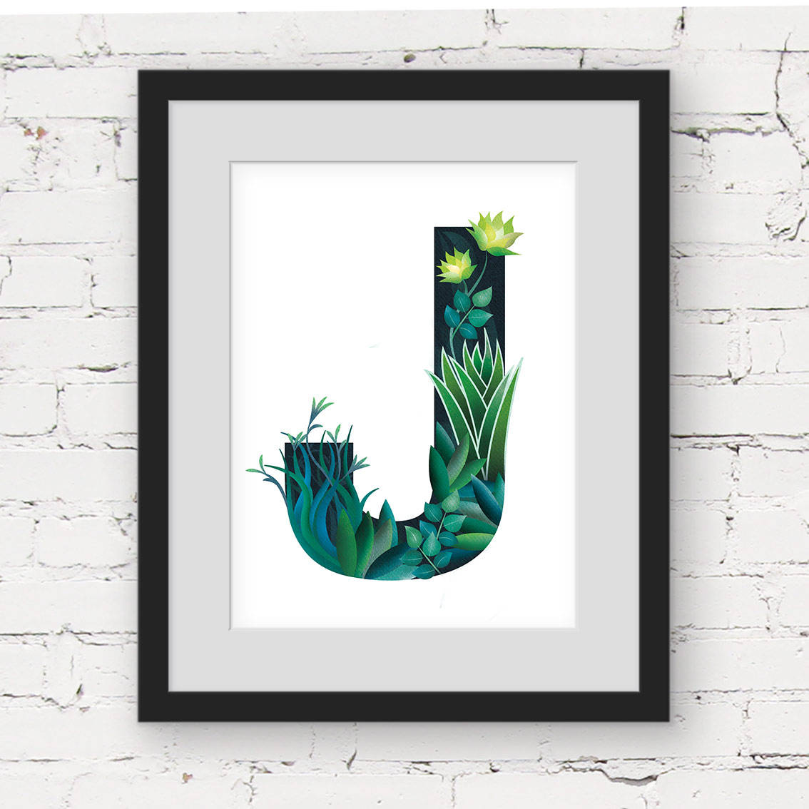 letter j printable monogram printable art jungle nursery etsy