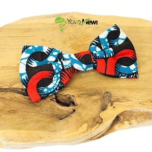 Bowknot hair barrette in red blue Wax, hair clip, hair accessory n.1