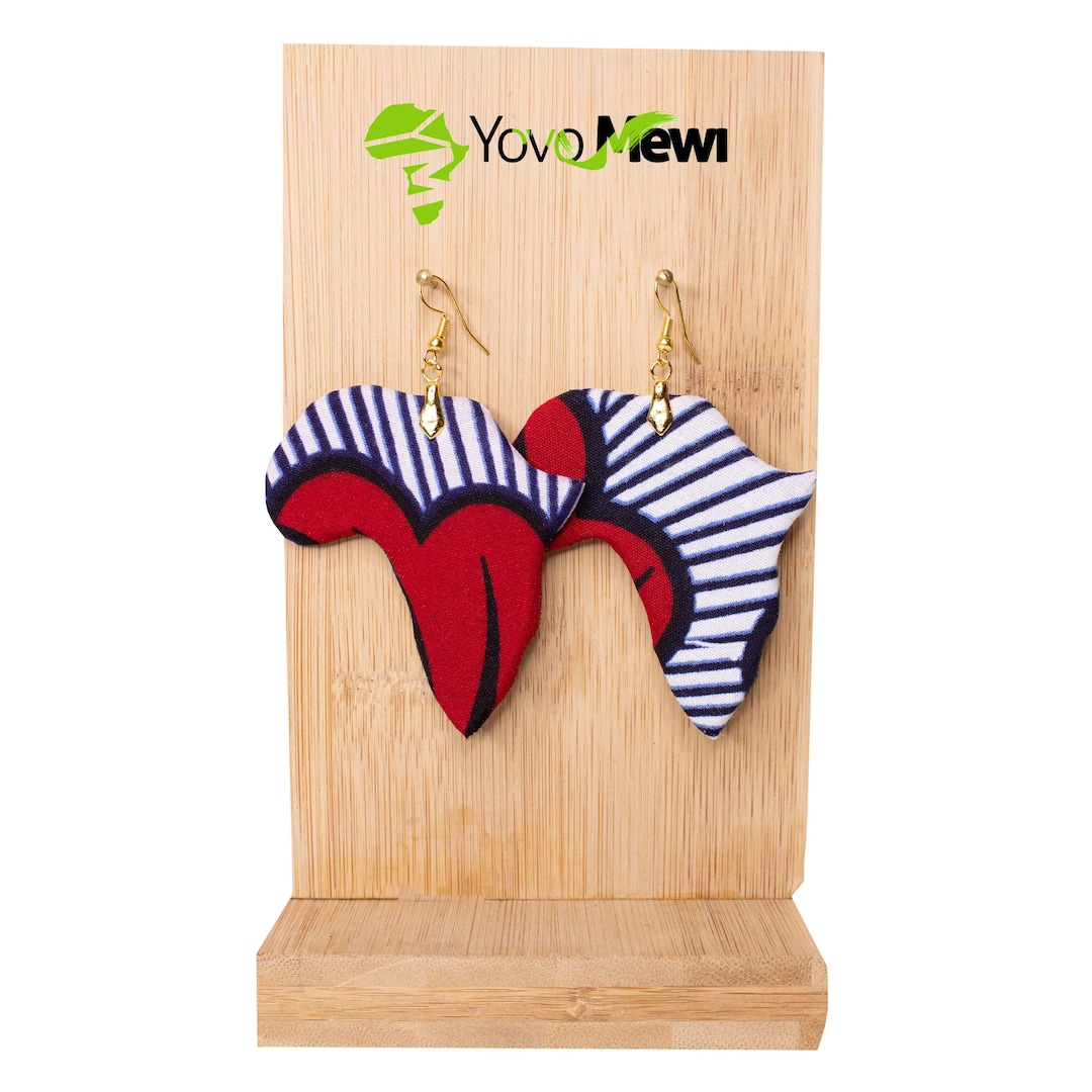 Earrings Map of Africa Continent - Il Myq6 