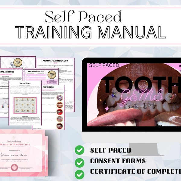 Tooth gem training, 6-figure side income, Digital Training, Tooth gem, digital download, online course. Online certification, beauty