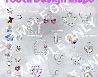 Hoja de inspo de diseño de gema de diente de 1 página, Gema de diente, Maqueta de gema de diente, Gema de diente digital, Publicación de ig de gema de diente, inspo de diseño