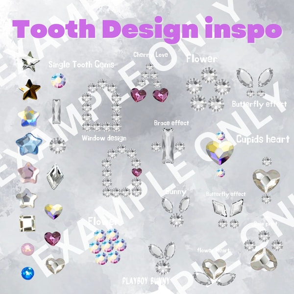 1 page tooth gem design inspo sheet, Tooth gem, Tooth gem mock up, Tooth gem digital, Tooth gem ig post, design inspo