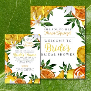 Main Squeeze Bridal Shower Invite and Poster