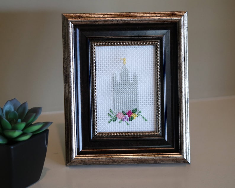 Salt Lake City Temple Mini Cross Stitch Pattern Little Etsy