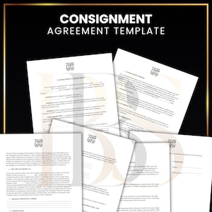 Plantilla de contrato de consignación de 5 páginas / Minorista / Fácil de personalizar / Descarga instantánea