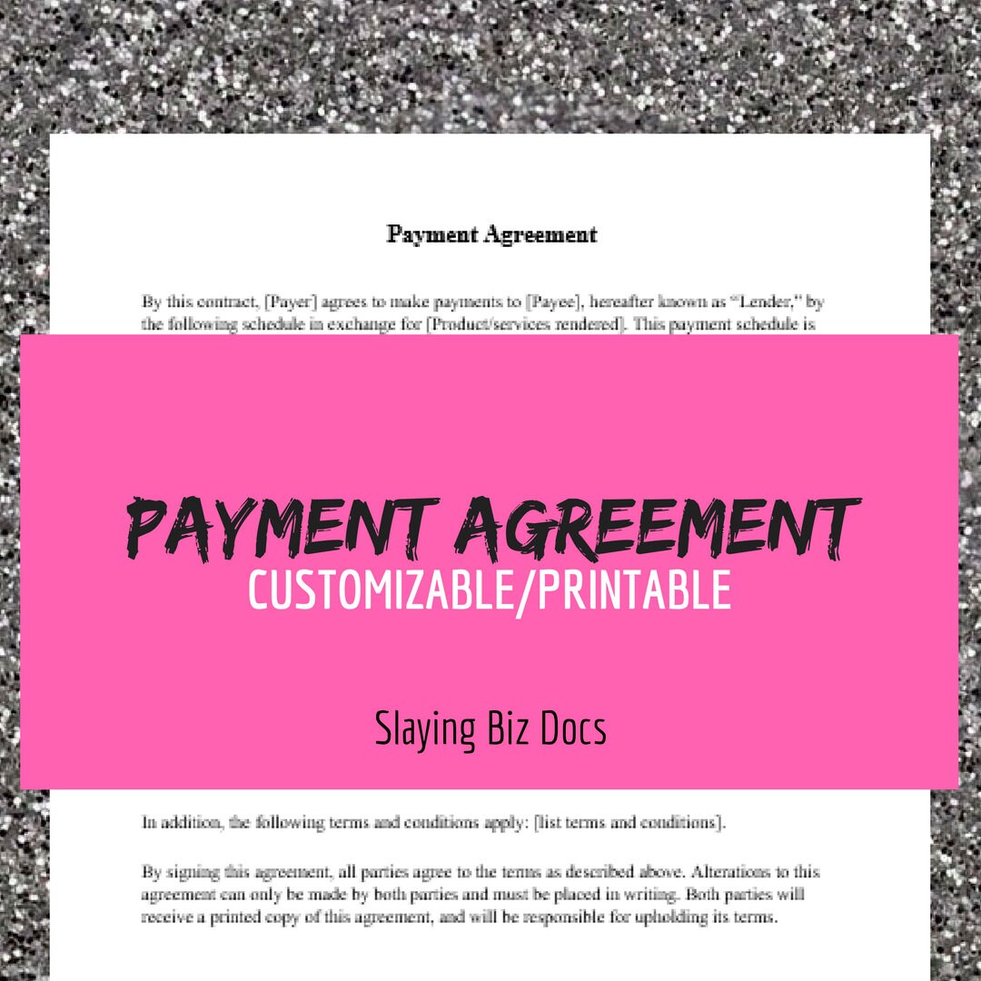 Customizable payment terms