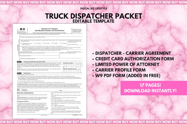 17-page Truck Dispatcher Packet Agreement Contract Template ...