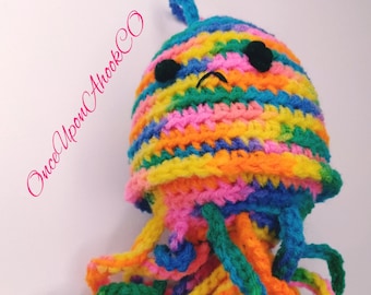 Crocheted jellyfish plush, Jellyfish stuffed animal