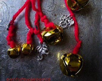 Witch bells, protection charm, door bells, dragon bells, dragon symbolism