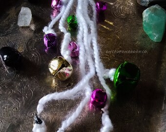 Witch bells, protection charm, door bells, white witch bells, light witch, witch bells for door, witch charms