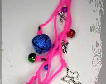 Witch bells, pink witch bells, fairy bells, witchy home decor, pink witch