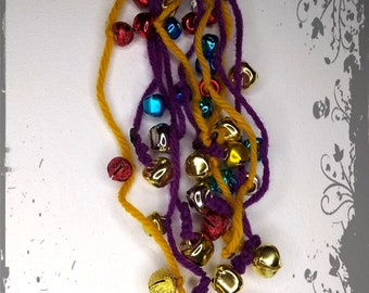 Witch bells, protection charm, witchy home decor, door bells, witch home decor