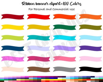 100 Flag ribbon clipart set, Rainbow ribbon flags banner clipart, Label frames clipart set, Ribbon banners clip art, Ribbon banner graphics