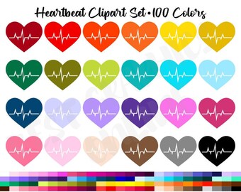 Heartbeat image PNG clipart, Valentines day love heart images, Hearts Clip Art Graphics, Hearts Planner Stickers Clipart, Heart Icon Clipart