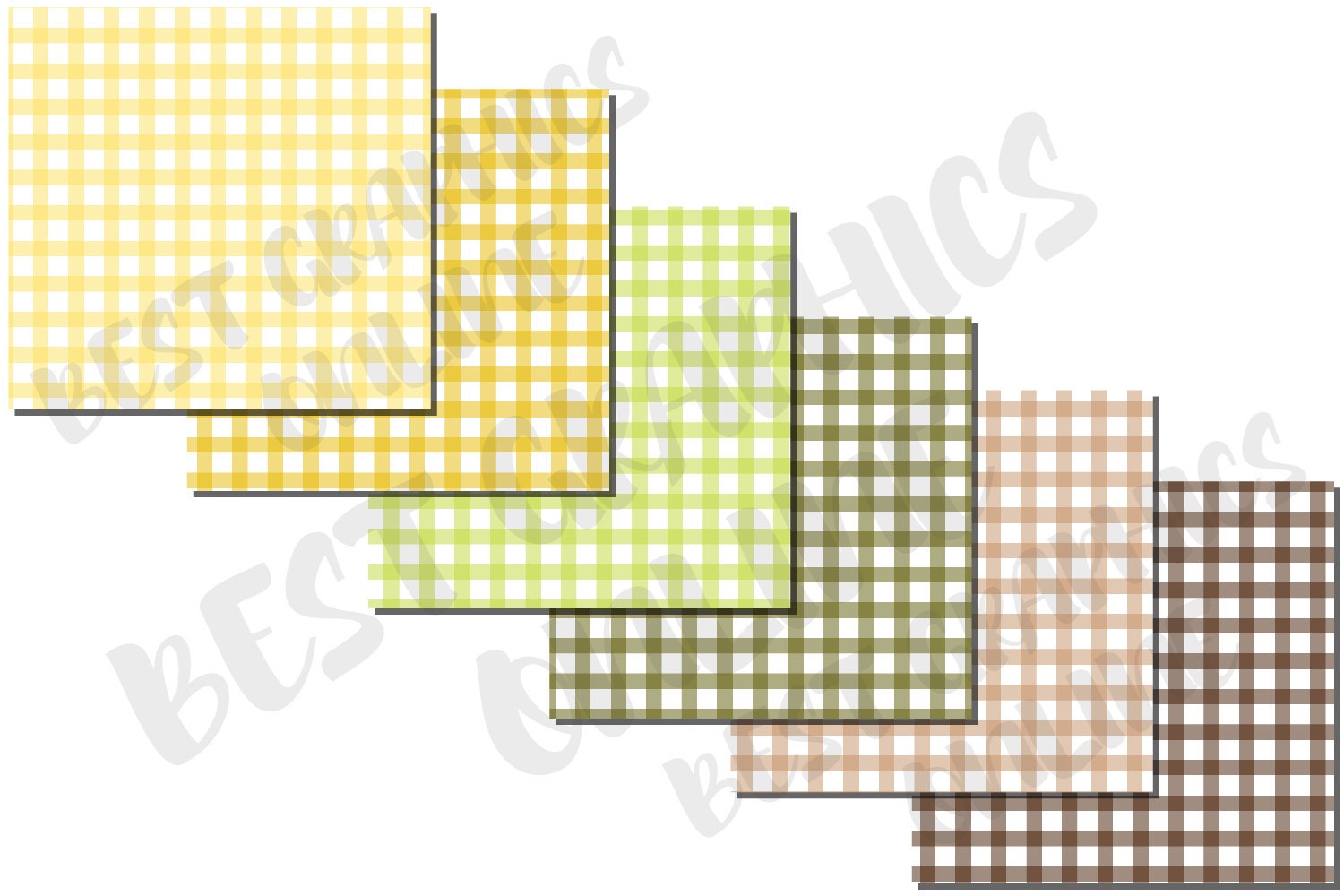 100 Gingham Digital Papers, Rainbow Picnic Check Patterns, Bright JPG ...