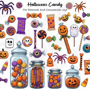 Halloween candy clipart set, Candy Corn,Halloween Candy and Treats Clipart, Halloween Clip art, Halloween Treats, Pumpkins Clipart PNG