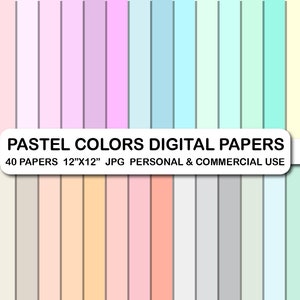Pastellfarben Digitale Hintergrundpapiere, Leichte Pastellfarben Scrapbooking Patter digitale Papiere, Babyfarben Scrapbook Digitale Papiere Set