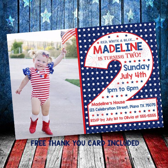 4th of july invitation 4th of july birthday invitation 4th etsy fourth of july birthday invitations
