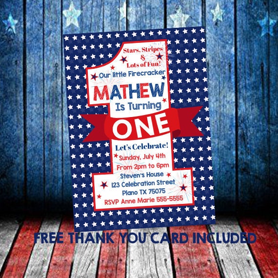 4th of july birthday invitation party patriotic fourth of july etsy fourth of july birthday invitations