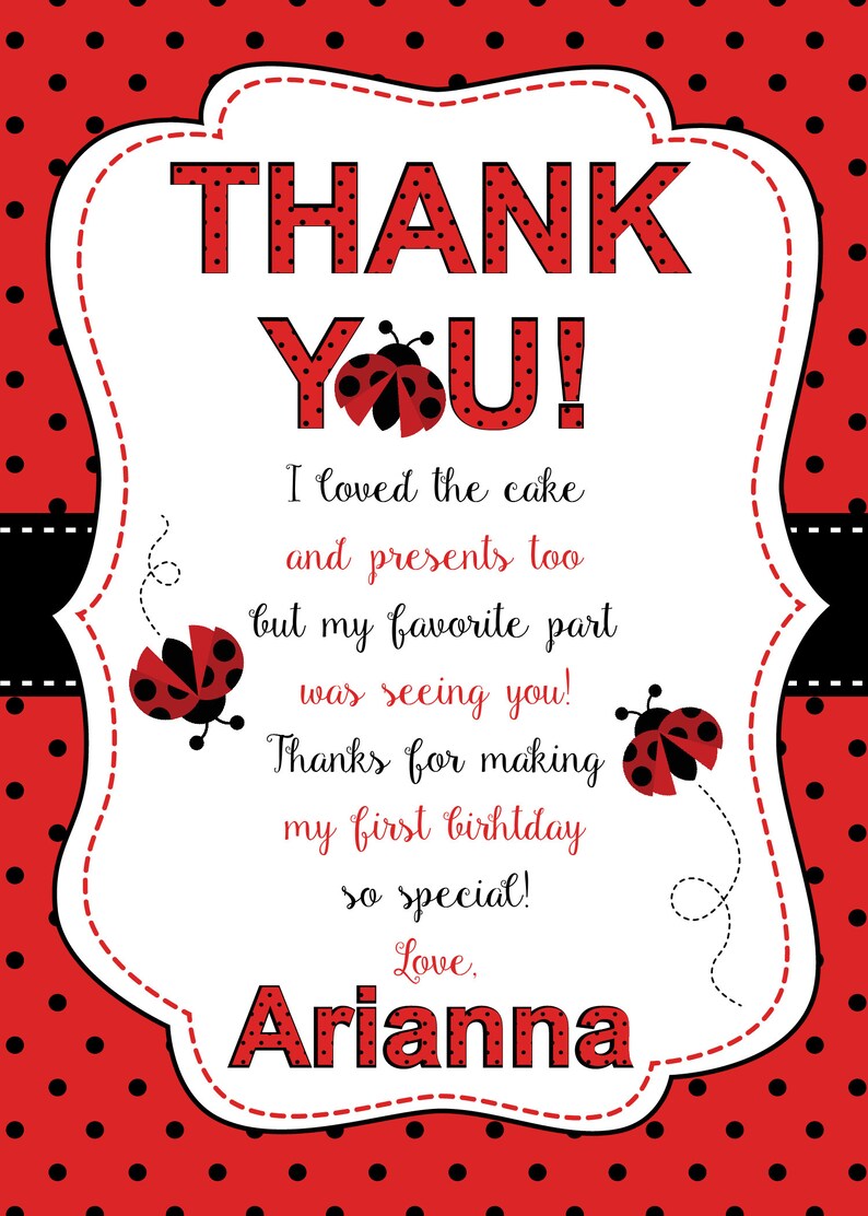 Ladybug Digital Printable Invitation My Little Ladybug 1st Etsy